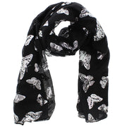 Scarf with Silver Foil Butterflies