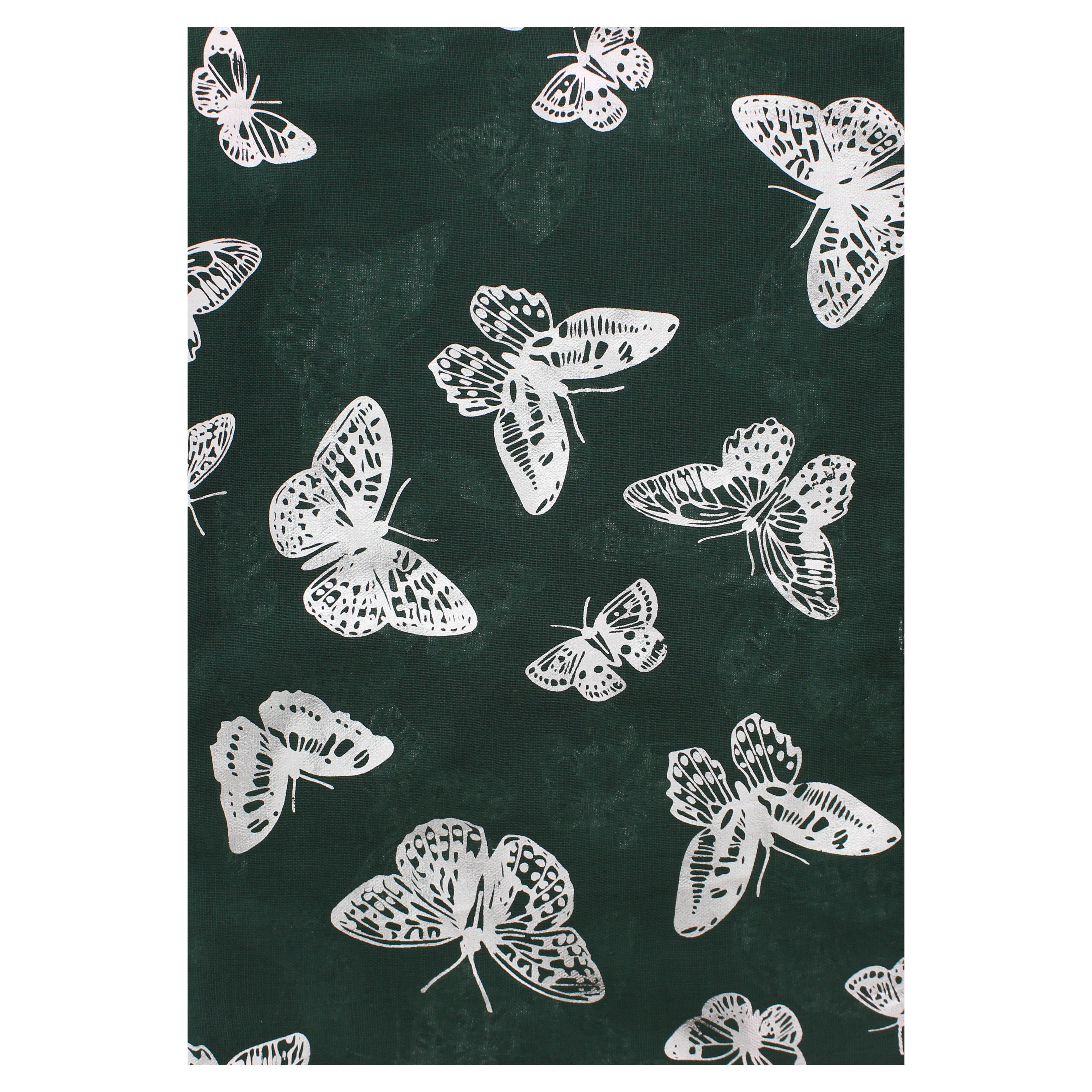 Silver Foil Butterflies Scarves