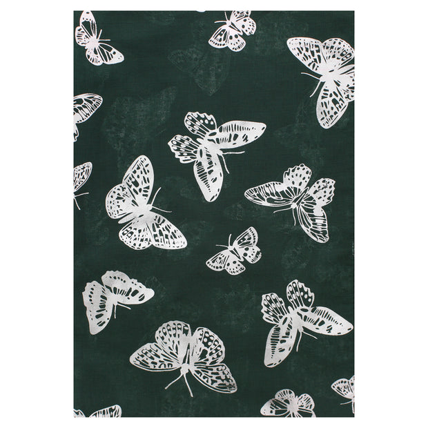 Scarf with Silver Foil Butterflies