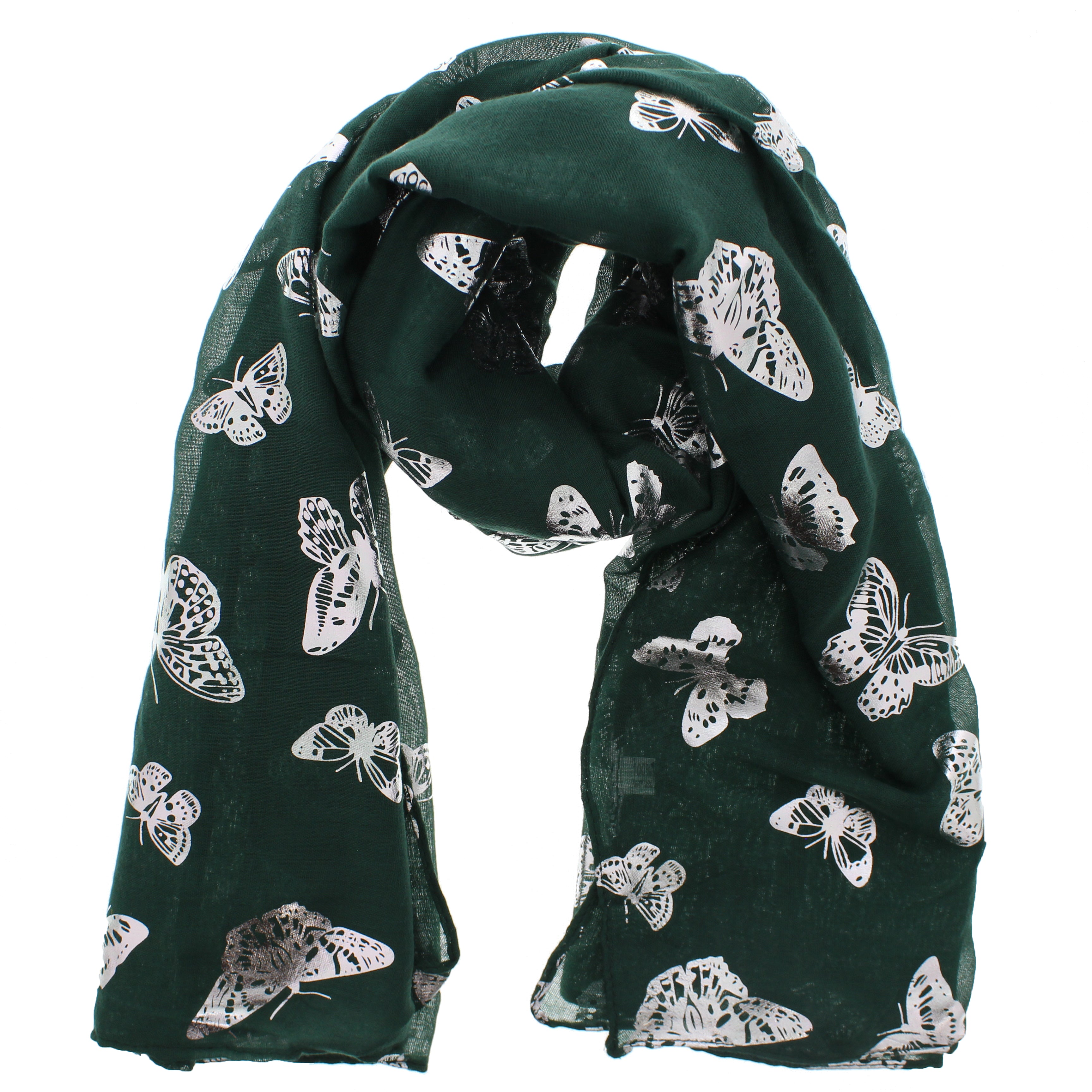 Silver Foil Butterflies Scarves