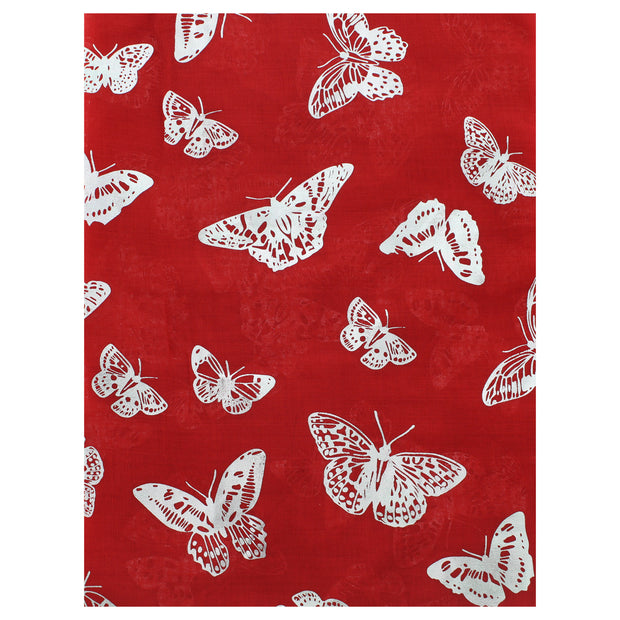 Scarf with Silver Foil Butterflies