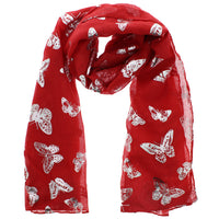 Silver Foil Butterflies Scarves