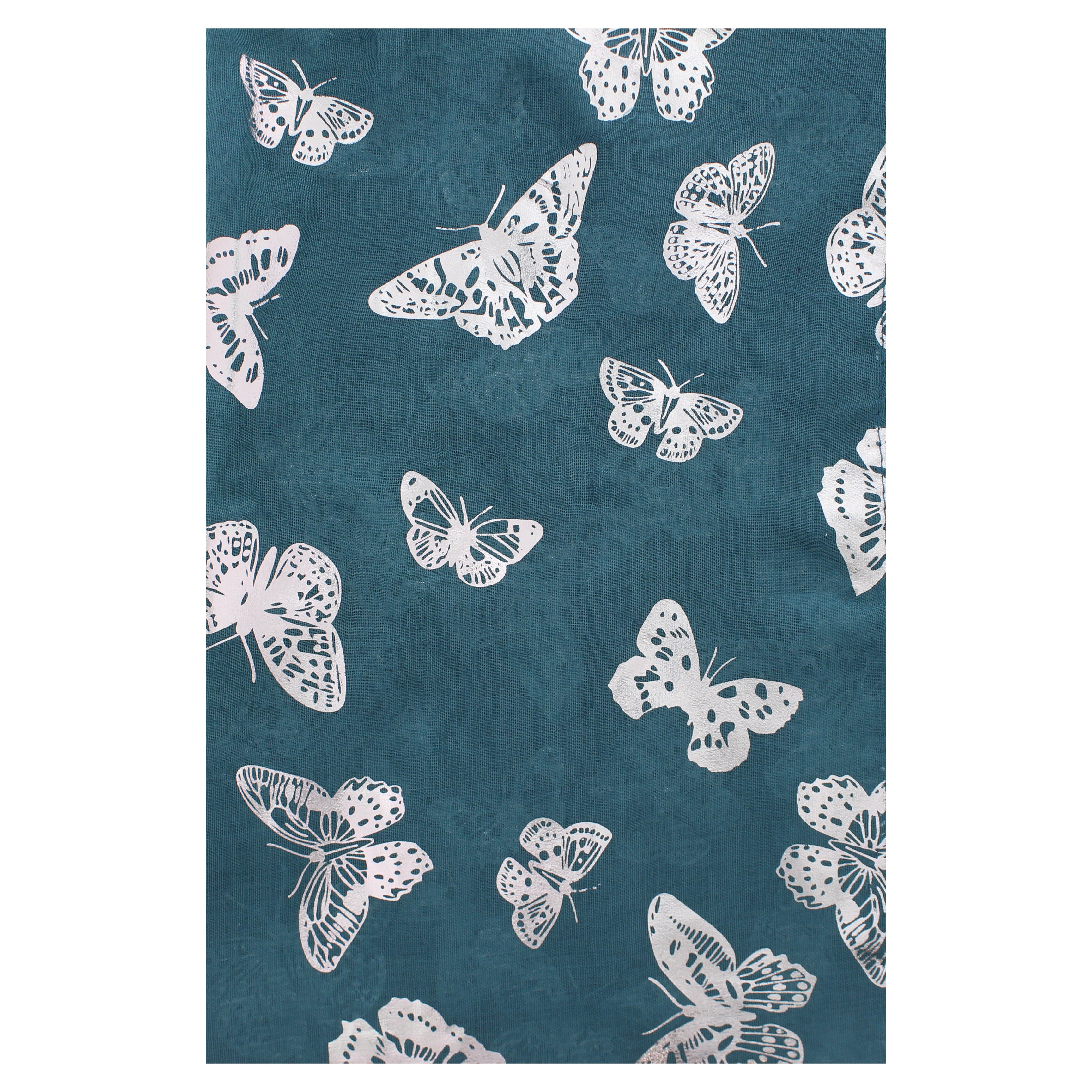 Silver Foil Butterflies Scarves