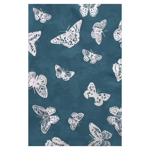 Scarf with Silver Foil Butterflies