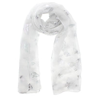Silver Foil Butterflies Scarves