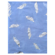 Scarf with Silver Foil Feathers