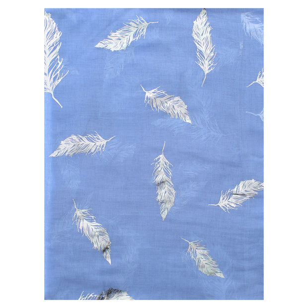 Scarf with Silver Foil Feathers