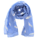 Silver Foil Feathers Scarves