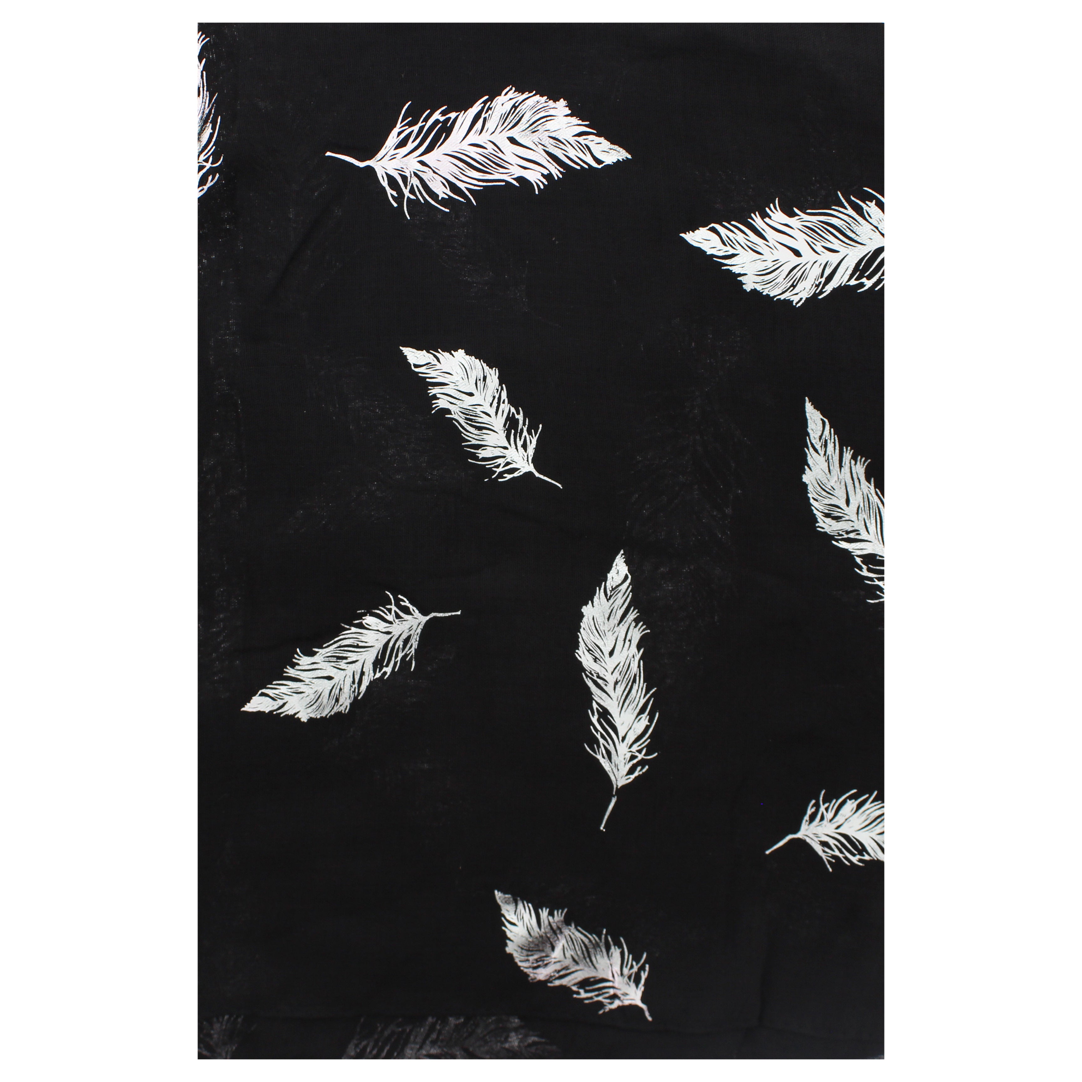 Silver Foil Feathers Scarves