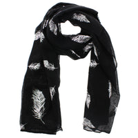 Silver Foil Feathers Scarves