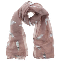 Silver Foil Feathers Scarves