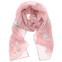 Silver Foil Feathers Scarves