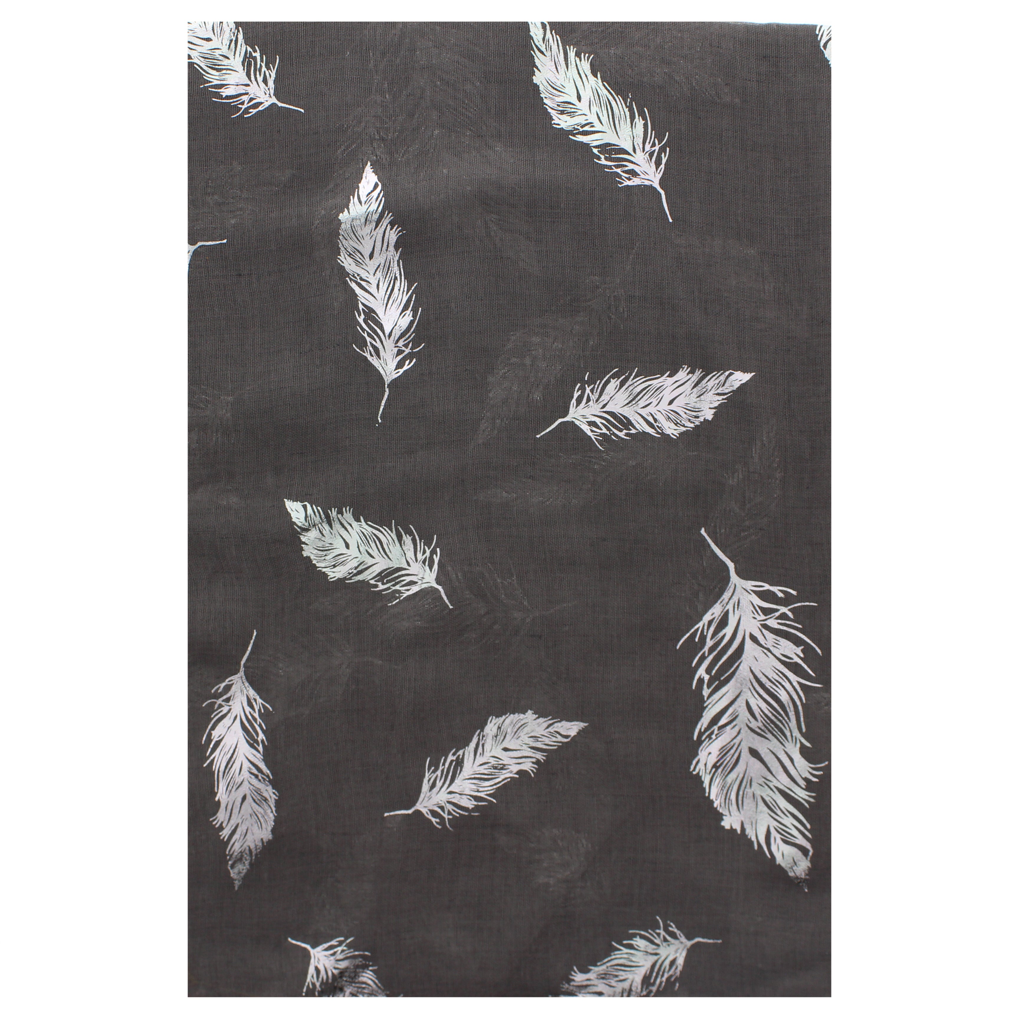 Silver Foil Feathers Scarves