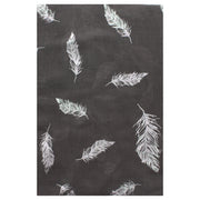 Scarf with Silver Foil Feathers