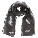 Silver Foil Feathers Scarves