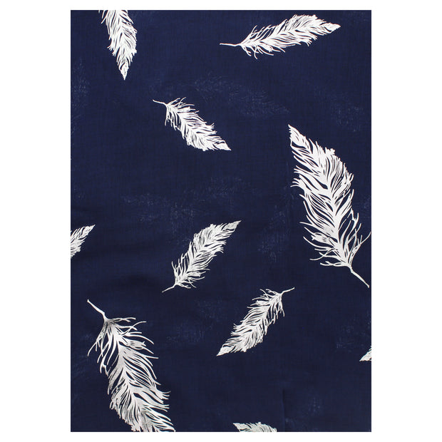 Scarf with Silver Foil Feathers