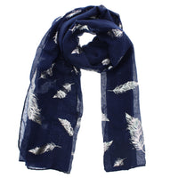 Silver Foil Feathers Scarves
