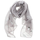 Silver Foil Feathers Scarves