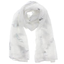Silver Foil Feathers Scarves