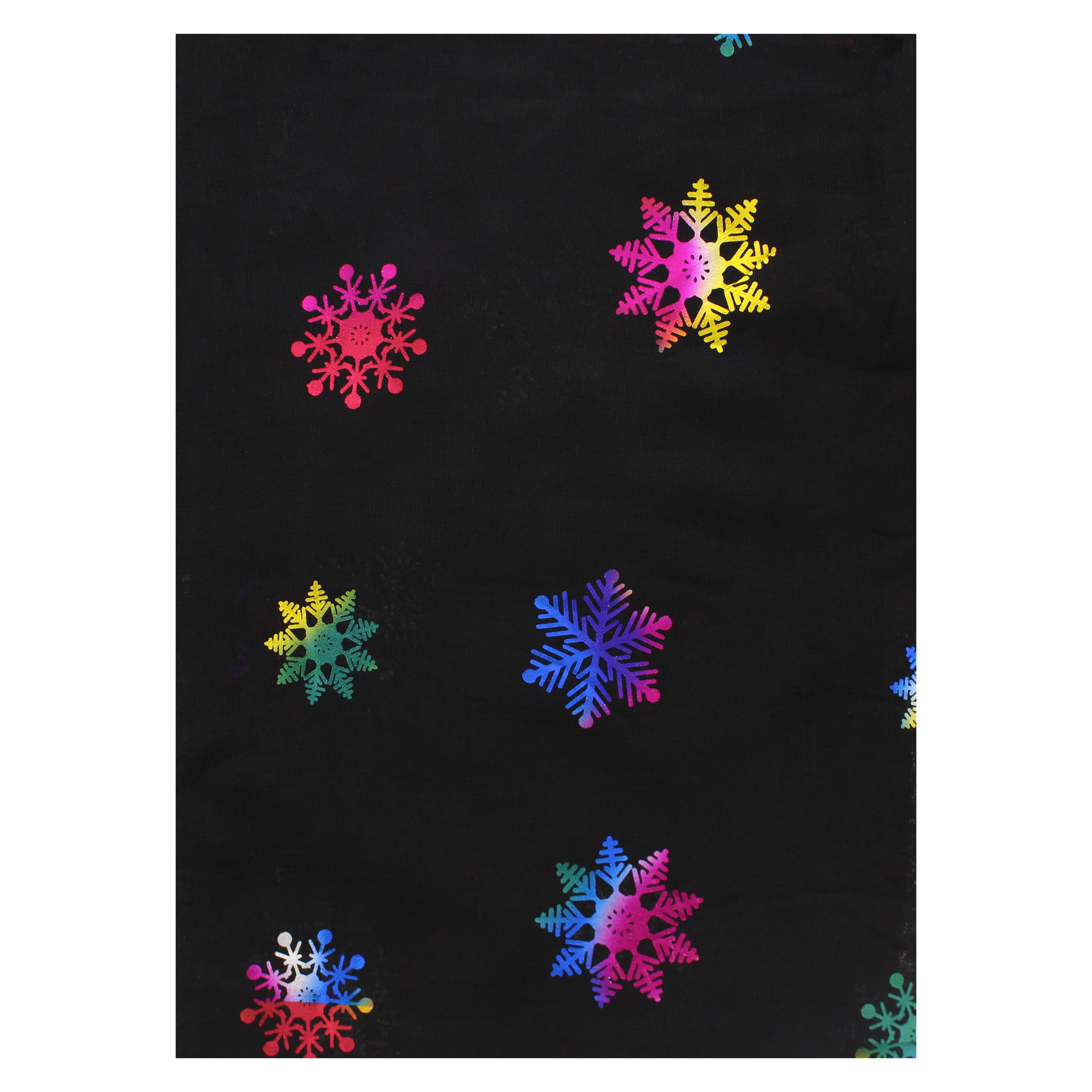 Rainbow Foil Snowflakes Scarves