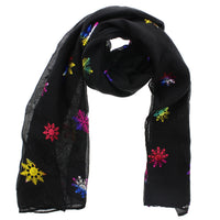 Rainbow Foil Snowflakes Scarves