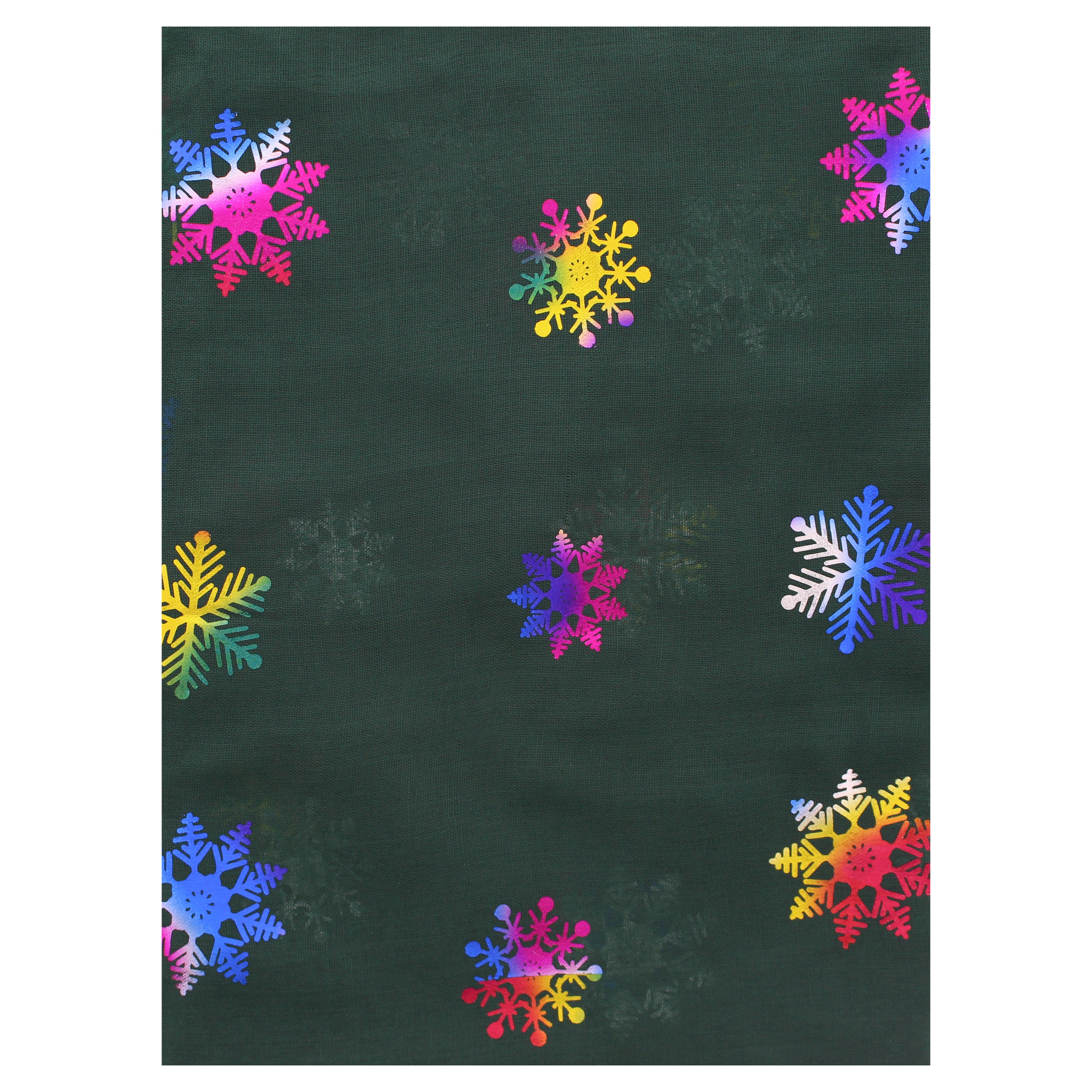 Rainbow Foil Snowflakes Scarves