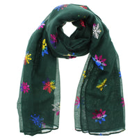 Rainbow Foil Snowflakes Scarves