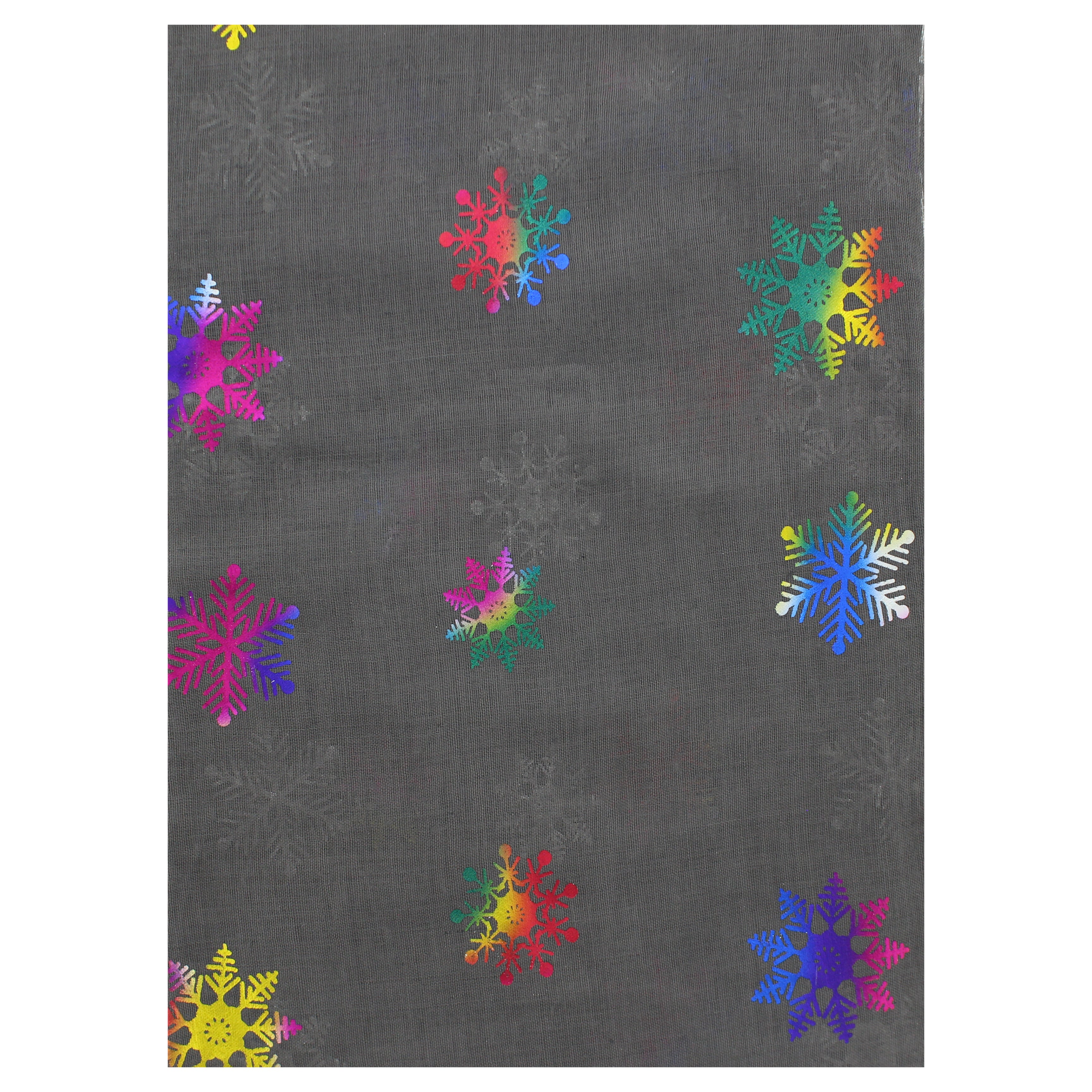 Rainbow Foil Snowflakes Scarves