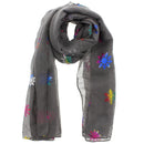 Rainbow Foil Snowflakes Scarves