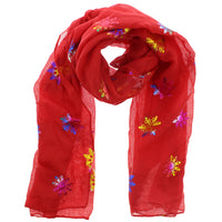 Rainbow Foil Snowflakes Scarves