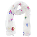 Rainbow Foil Snowflakes Scarves