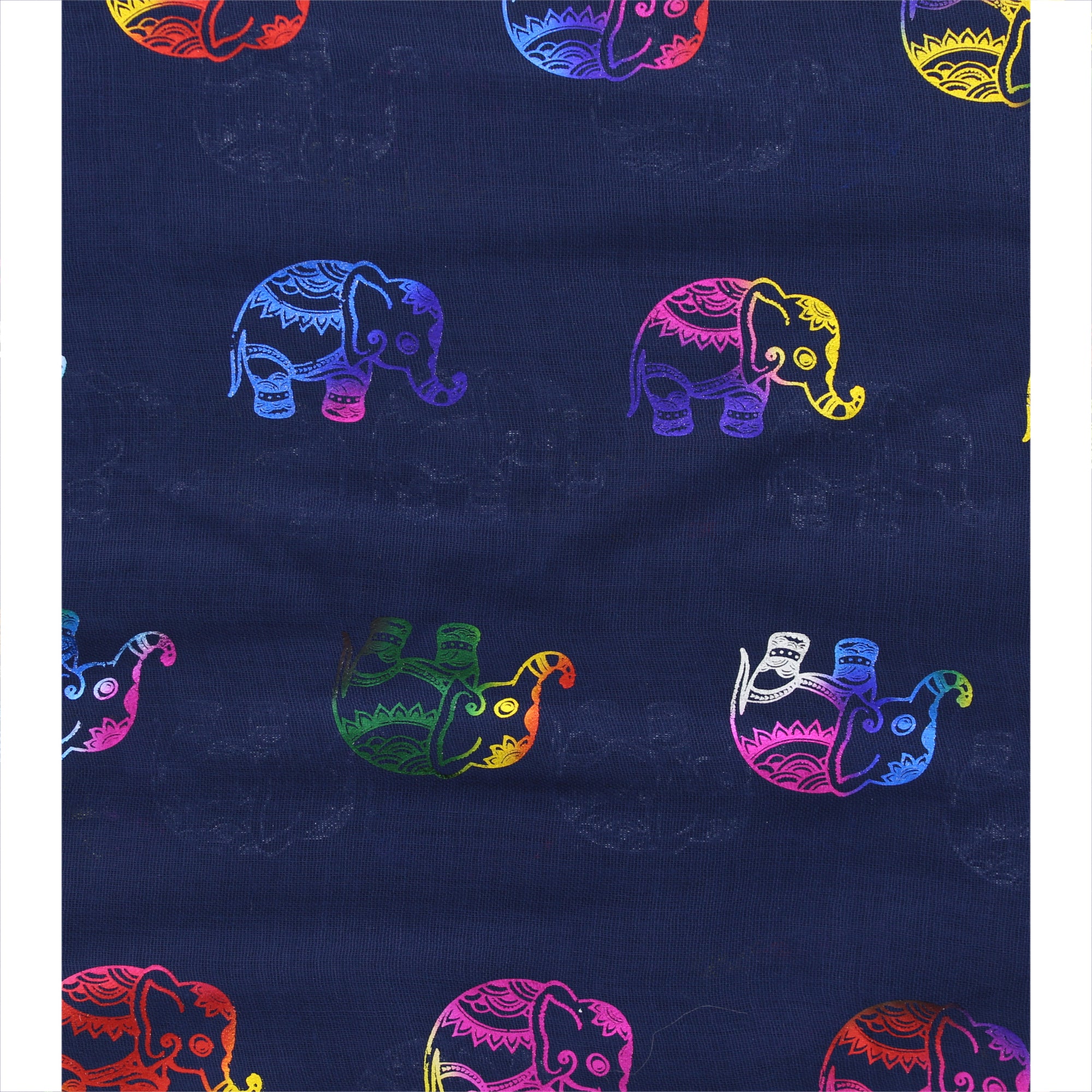 Rainbow Foil Elephants Scarves