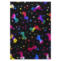 Rainbow Foil Unicorns and Stars Scarves