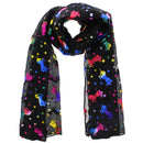 Rainbow Foil Unicorns and Stars Scarves
