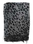 Skulls, Roses & Leopard Print Scarf