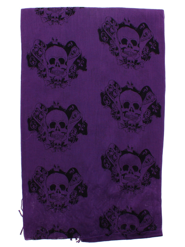 Skull & Scrolls Print Scarf