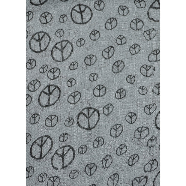 CND Peace Sign Print Scarf