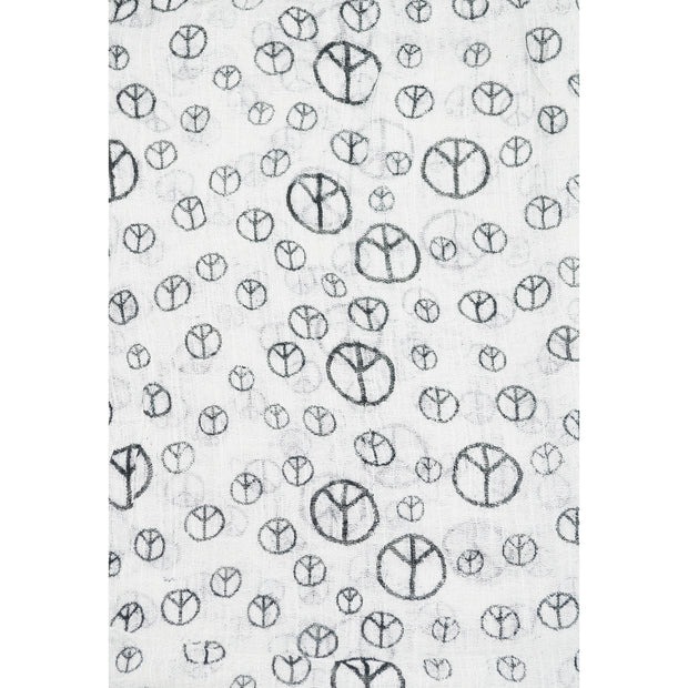 CND Peace Sign Print Scarf