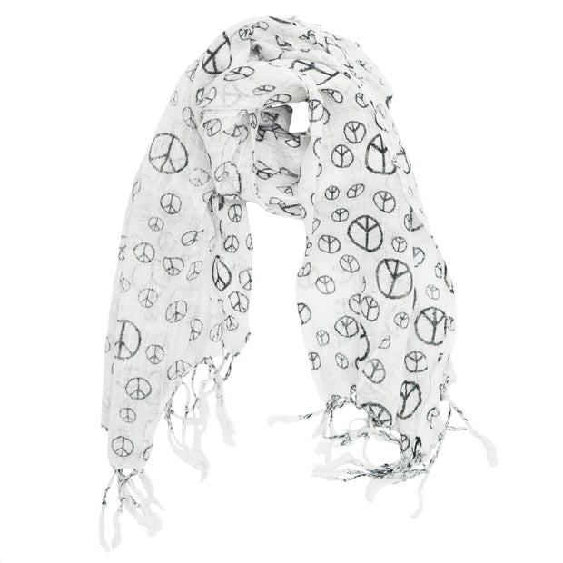 CND Peace Sign Print Scarf