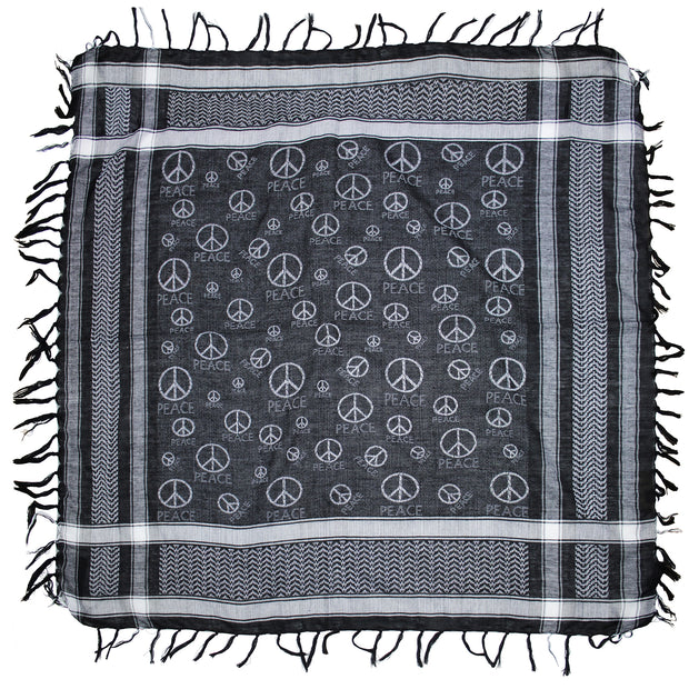 Meter x Meter CND Peace Sign Print Square Scarf