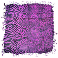 Zebra & Leopard Square Print  Scarves