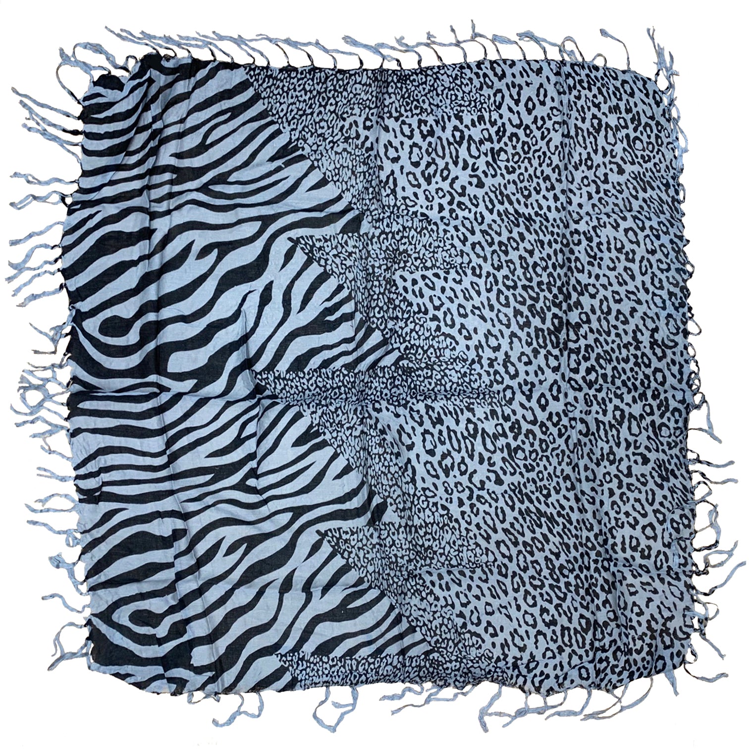 Zebra & Leopard Square Print  Scarves
