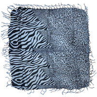 Zebra & Leopard Square Print  Scarves