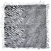 Zebra & Leopard Print Square Scarf
