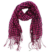 Lurex Checkered Print Scarves
