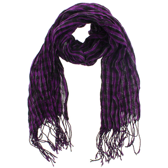 Lurex Checkered Print Scarves