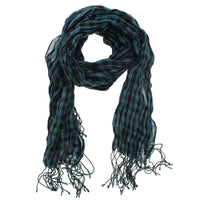 Lurex Checkered Print Scarves