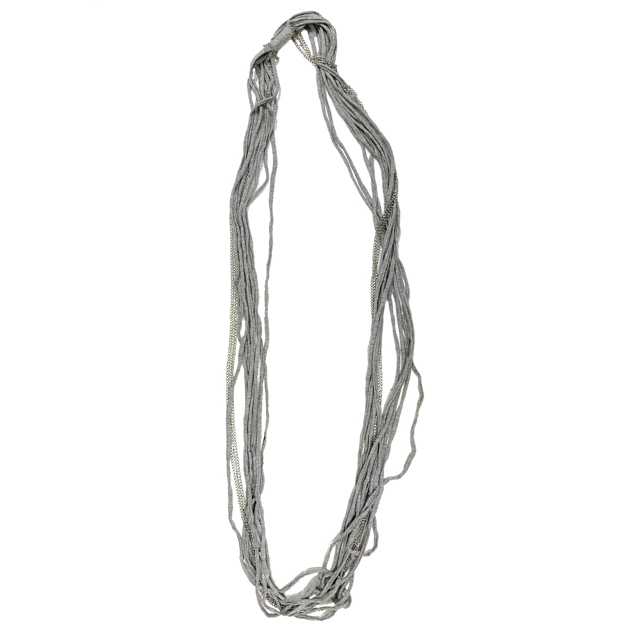 Jersey Cotton Multi String Grey Snood with Chains