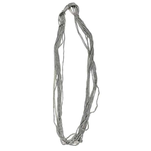 Jersey Cotton Multi String Grey Snood with Chains