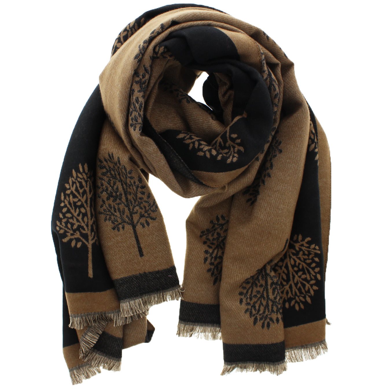 Reversible Tree of Life Printed Pashmina